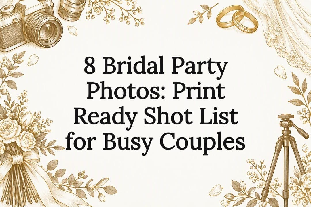 8 Bridal Party Photos: Print Ready Shot List for Busy Couples