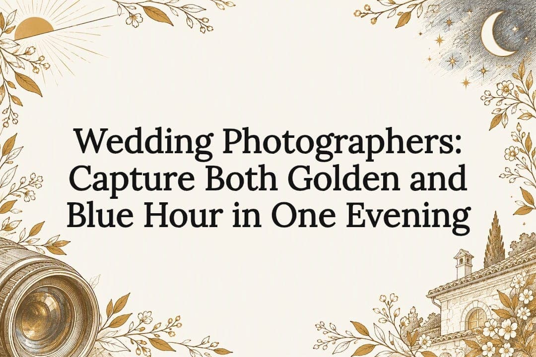 Wedding Photographers: Capture Both Golden and Blue Hour in One Evening