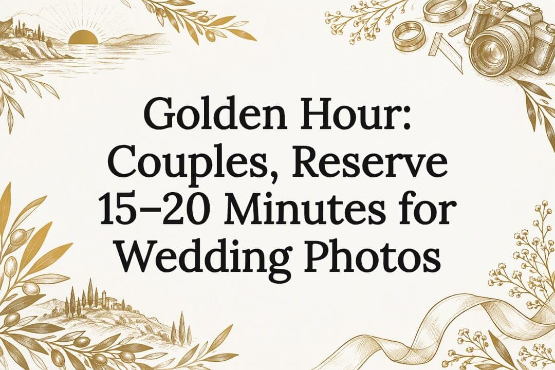 Golden Hour: Couples, Reserve 15–20 Minutes for Wedding Photos