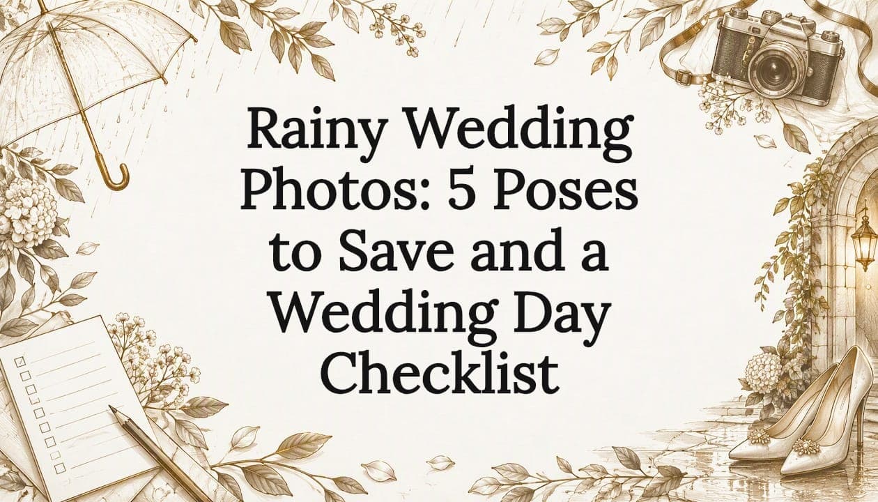 Rainy Wedding Photos: 5 Poses to Save and a Wedding Day Checklist